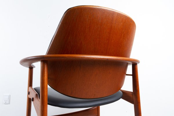 Vintage Danish Teak Armchair by Arne Hovmand-Olsen, 1960s-WIX-1109333