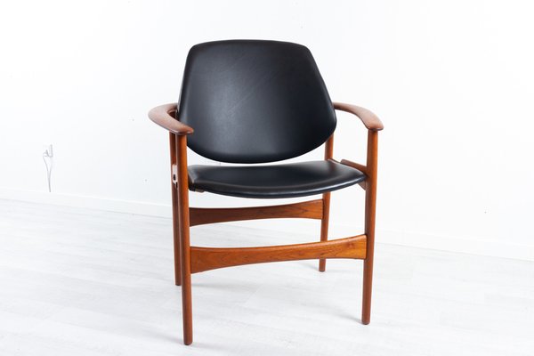 Vintage Danish Teak Armchair by Arne Hovmand-Olsen, 1960s-WIX-1109333