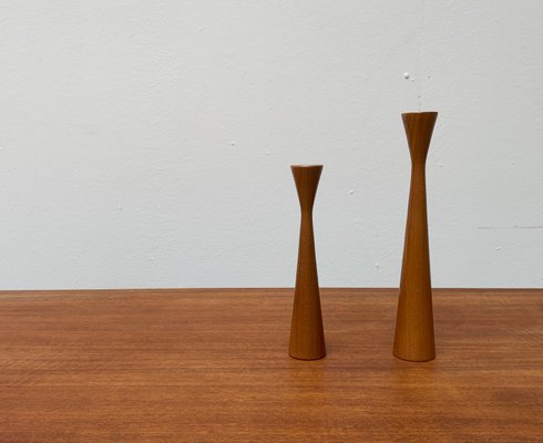 Vintage Danish Teak Candleholders, Set of 2-UAH-984540