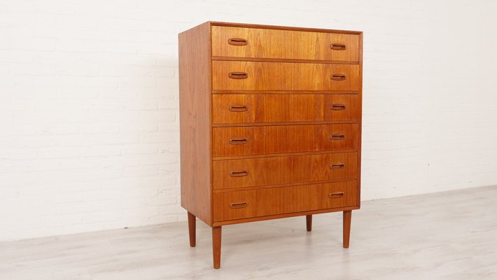 Vintage Danish Teak Chest of 6 Drawers-HPM-1797018