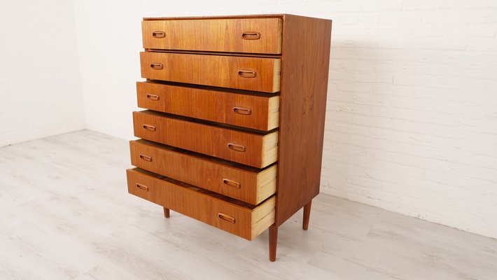 Vintage Danish Teak Chest of 6 Drawers-HPM-1797018