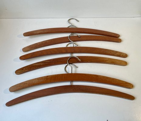 Vintage Danish Teak Coat Hangers, 1960s, Set of 6-LCR-1447251