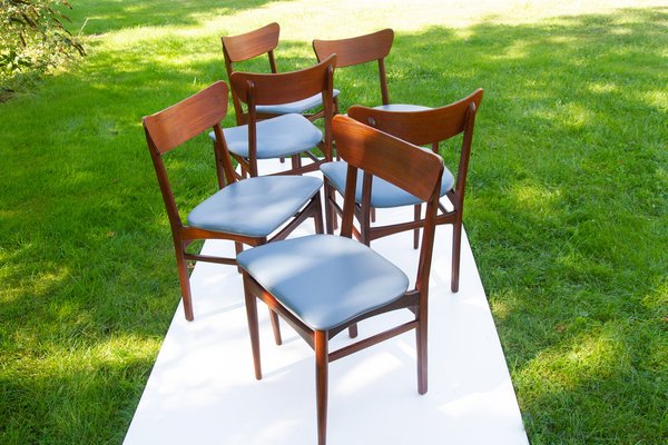 Vintage Danish Teak Dining Chairs 1960s, Set of 6-WIX-1409249