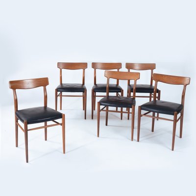 Vintage Danish Teak Dining Table & Chairs, Set of 7-NQU-1759592