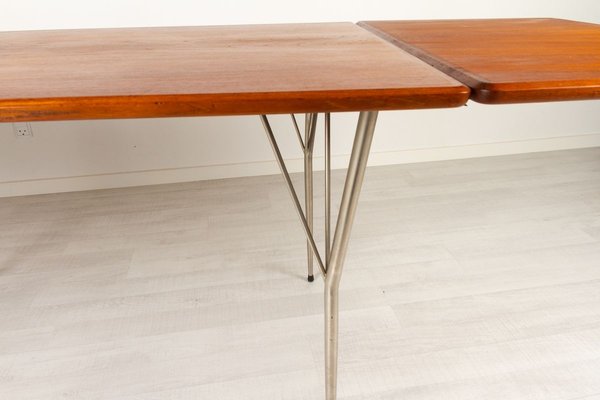 Vintage Danish Teak Drop Leaf Dining Table, 1950s-WIX-967393