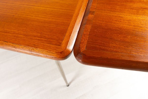 Vintage Danish Teak Drop Leaf Dining Table, 1950s-WIX-967393