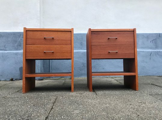 Vintage Danish Teak Nightstands, 1970s, Set of 2-LCR-870445