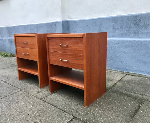 Vintage Danish Teak Nightstands, 1970s, Set of 2-LCR-870445