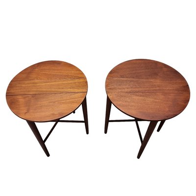 Vintage Danish Teak Round Hanging Tables, 1960s, Set of 2-VHW-2033176