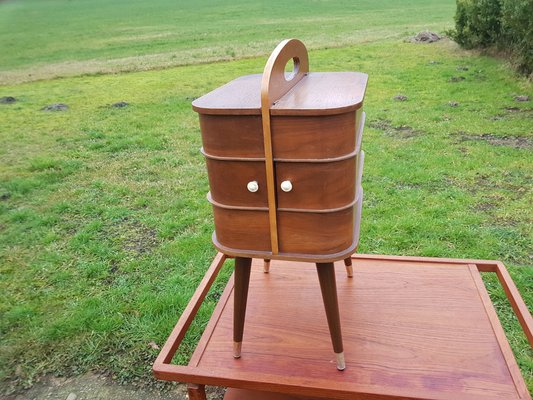 Vintage Danish Teak Sewing Box Cabinet-YFS-1154061