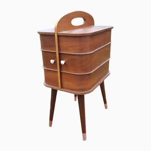 Vintage Danish Teak Sewing Box Cabinet-YFS-1154061