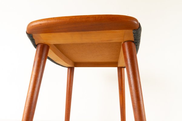 Vintage Danish Teak Stool, 1960s-WIX-1020205