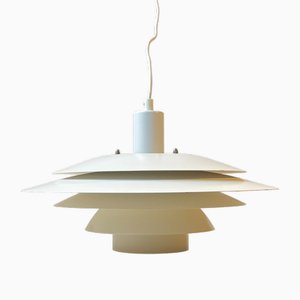 Vintage Danish White Tiered Pendant Lamp from Design Light, 1980s-LCR-2032465