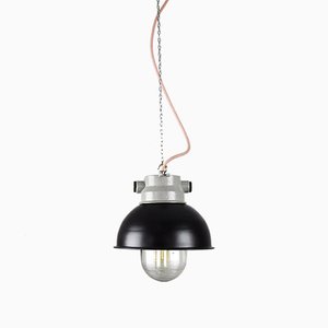 Vintage Dark Blueberry Small Industrial Pendant Lamp from TEP-HGJ-739246