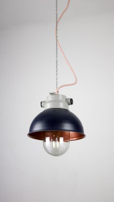 Vintage Dark Purple Small Industrial Pendant Lamp from TEP-HGJ-739247