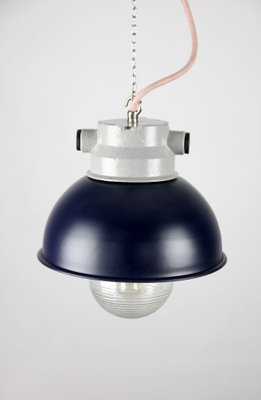 Vintage Dark Purple Small Industrial Pendant Lamp from TEP-HGJ-739247