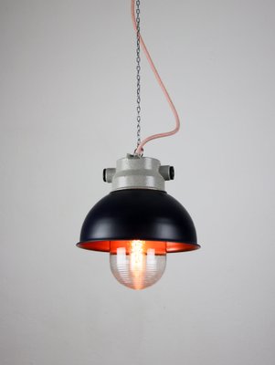 Vintage Dark Purple Small Industrial Pendant Lamp from TEP-HGJ-739247