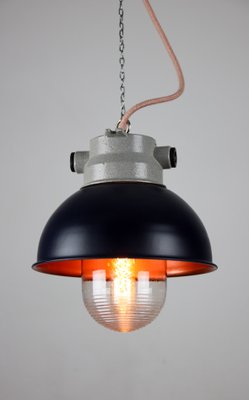 Vintage Dark Purple Small Industrial Pendant Lamp from TEP-HGJ-739247