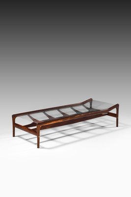 Vintage Daybed in Rosewood with Nylon Strings and Black Leather by Helge Vestergaard Jensen, 1960s-SC-2027260