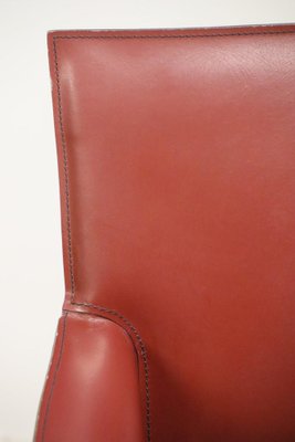 Vintage De Couro Armchair in Covered Leather, 1980s-IZV-2041034