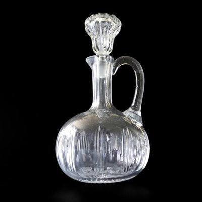 Vintage Debossed Crystal Decanter with Handle, Sweden-JKV-1786136