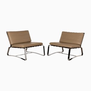 Vintage Delaunay Leather Chairs by Minotti, Set of 2-RQW-2016726