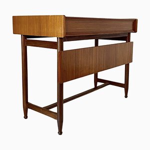 Vintage Desk in Wood and Teak, Italy, 1960s, Set of 2-TOI-2041049