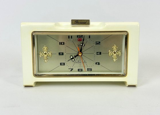 Vintage Diamond Shanghai Alarm Table Clock, 1970s-ZCY-2023678