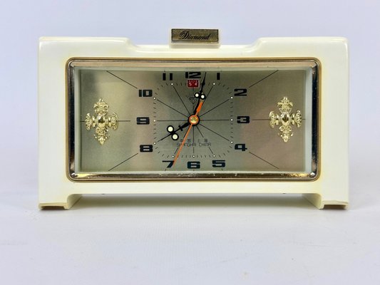 Vintage Diamond Shanghai Alarm Table Clock, 1970s-ZCY-2023678