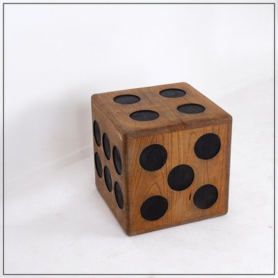 Vintage Dice Stool in Teak-NYF-2019015