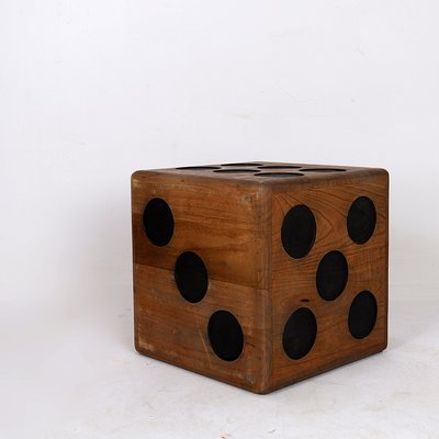 Vintage Dice Stool in Teak-NYF-2019015