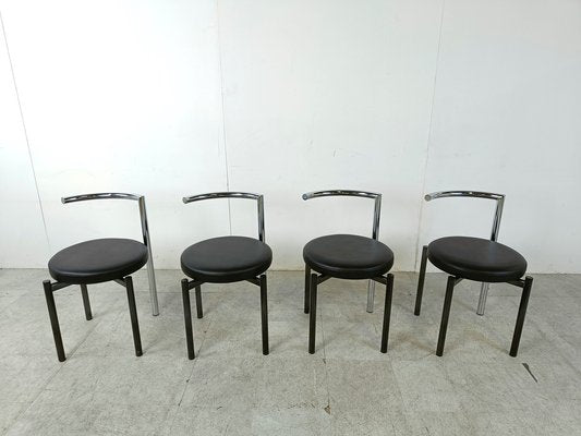 Vintage Dining Chairs, 1980s, Set of 4-IRH-1736892