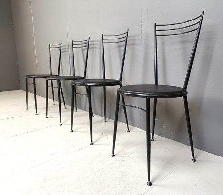 Vintage Dining Chairs by Calligaris, 1980s, Set of 4-IRH-2041123