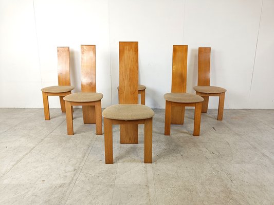 Vintage Dining Chairs by Rob and Dries Van Den Berghe, 1980s, Set of 6-IRH-1768578