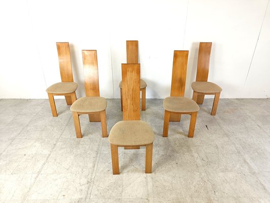 Vintage Dining Chairs by Rob and Dries Van Den Berghe, 1980s, Set of 6-IRH-1768578