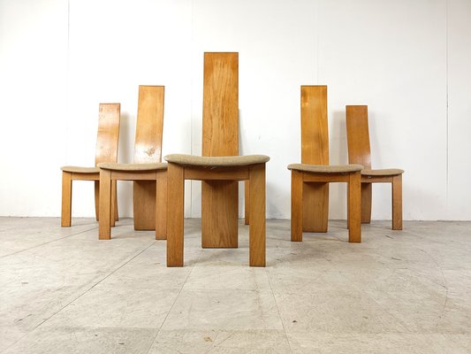 Vintage Dining Chairs by Rob and Dries Van Den Berghe, 1980s, Set of 6-IRH-1768578