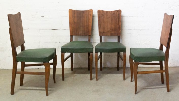 Vintage Dining Chairs, France, 1950s, Set of 4-RIU-947772