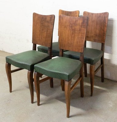 Vintage Dining Chairs, France, 1950s, Set of 4-RIU-947772