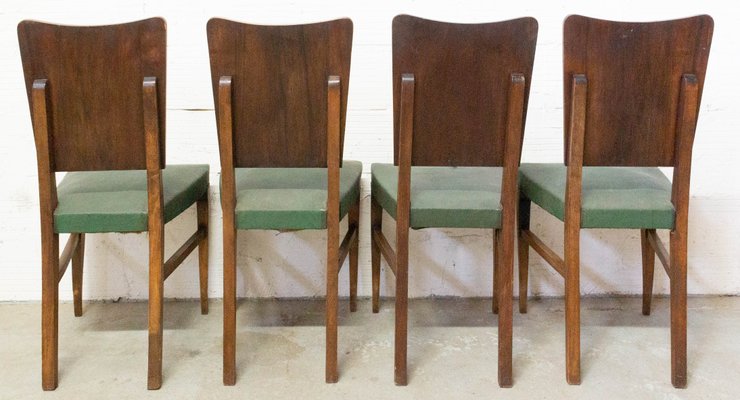 Vintage Dining Chairs, France, 1950s, Set of 4-RIU-947772