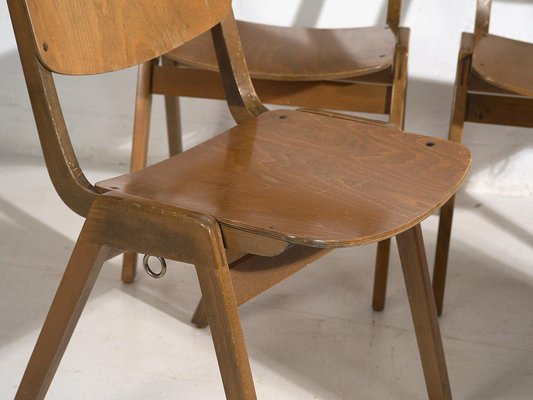 Vintage Dining Chairs from Thonet, 1950, Set of 4-ZNJ-2035289