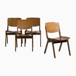 Vintage Dining Chairs from Thonet, 1950, Set of 4-ZNJ-2035289