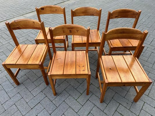 Vintage Dining Room Chairs and Adjustable Table, Set of 7-VUD-2031397