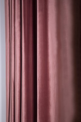 Vintage Domus Italian Curtain in Pink Velvet, Set of 2-RCE-1179194