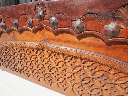 Vintage Double Bed, Swat-Tal, Pakistan, 1950s-UZN-1389749