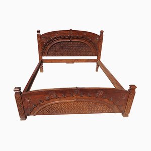 Vintage Double Bed, Swat-Tal, Pakistan, 1950s-UZN-1389749