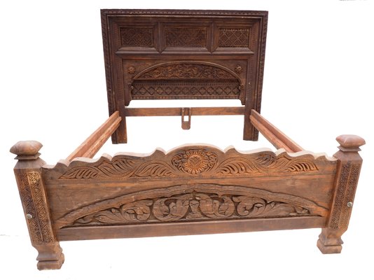 Vintage Double Bed, Swat-Tal, Pakistan-UZN-1389752