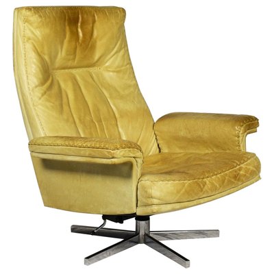 Vintage DS 35 Leather Swivel Armchair from de Sede, Switzerland, 1969-TZ-899272