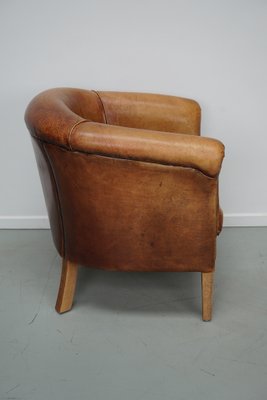 Vintage Dutch Cognac Leather Club Chair-XO-1748816