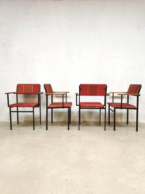 Vintage Dutch Dining Chairs by Martin Visser, Set of 4-BW-988729