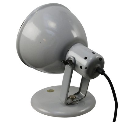 Vintage Dutch Gray Enamel Desk Table Lamp from Philips-BLS-1156055